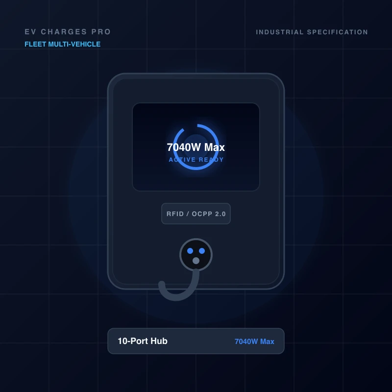 10-Port Multi-Vehicle Smart Charging Hub